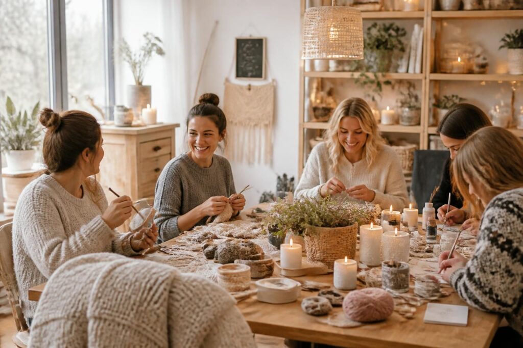 participez à notre atelier diy sur hygge-a-la-maison.fr et apprenez à créer une ambiance cocooning chaleureuse et relaxante chez vous.