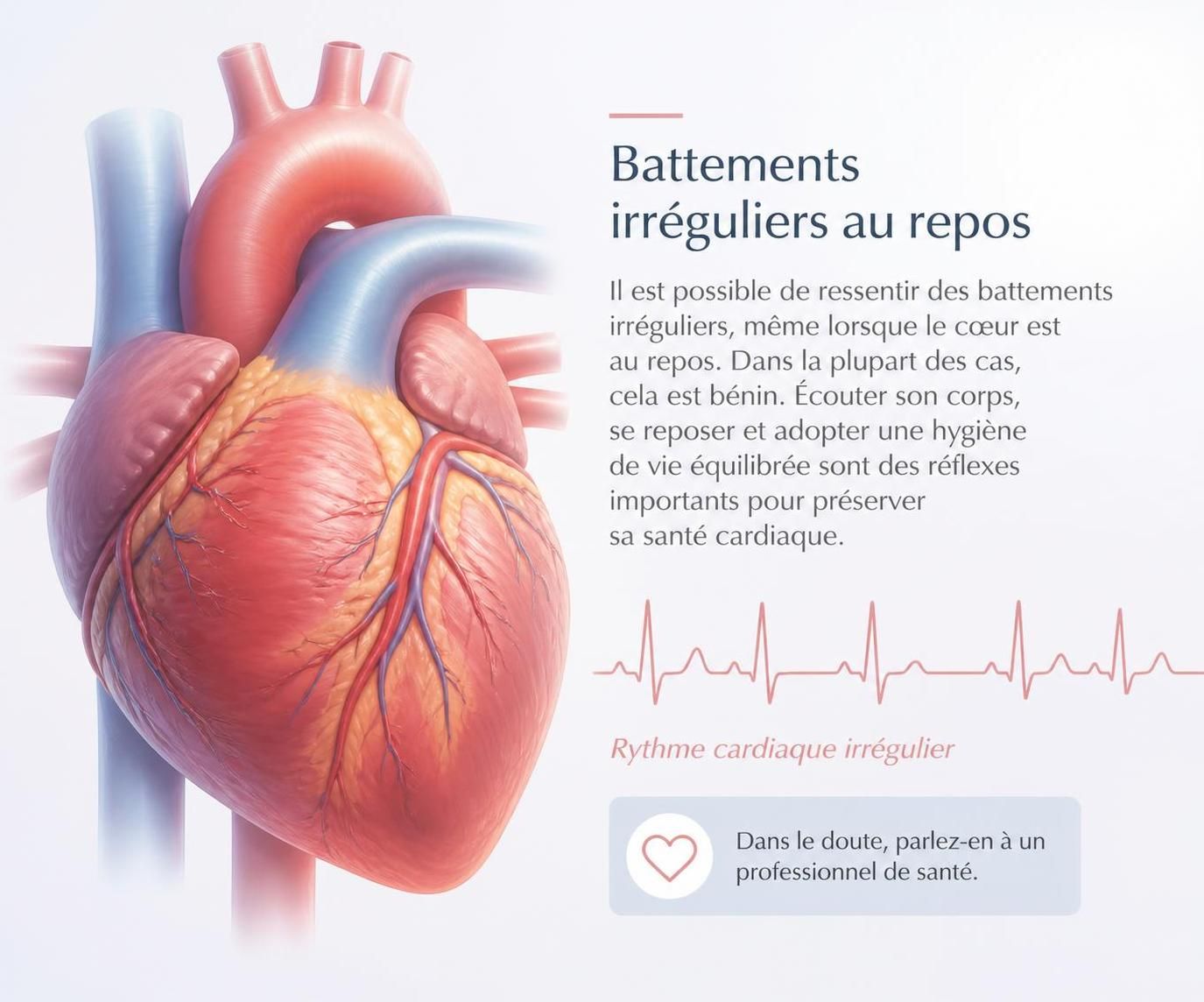 découvrez quand les extrasystoles au repos, ces battements cardiaques irréguliers, doivent vous alerter et comment protéger la santé de votre cœur.
