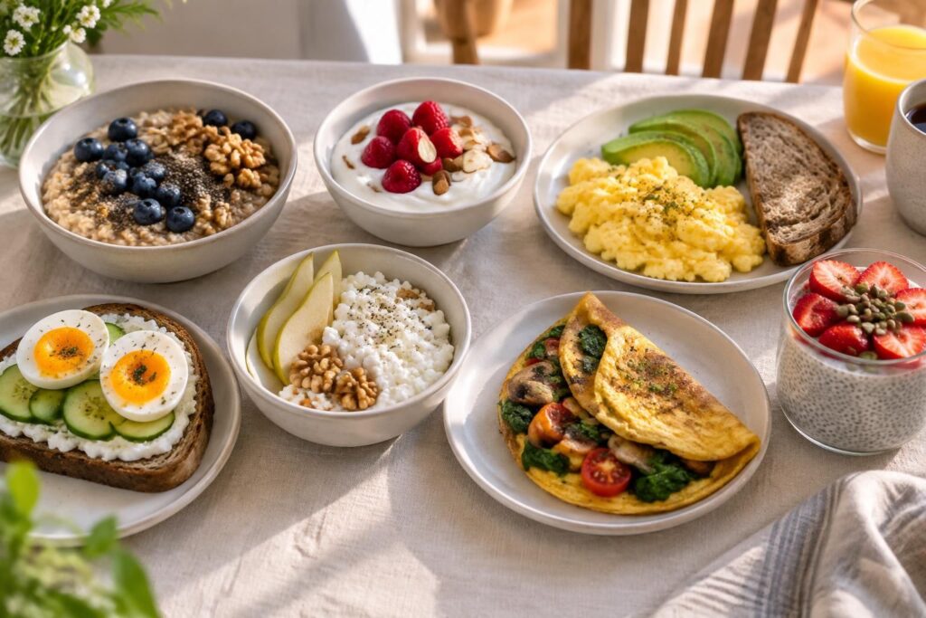 découvrez 7 idées de petits-déjeuners équilibrés adaptés aux personnes diabétiques, avec des aliments variés pour bien commencer la journée.
