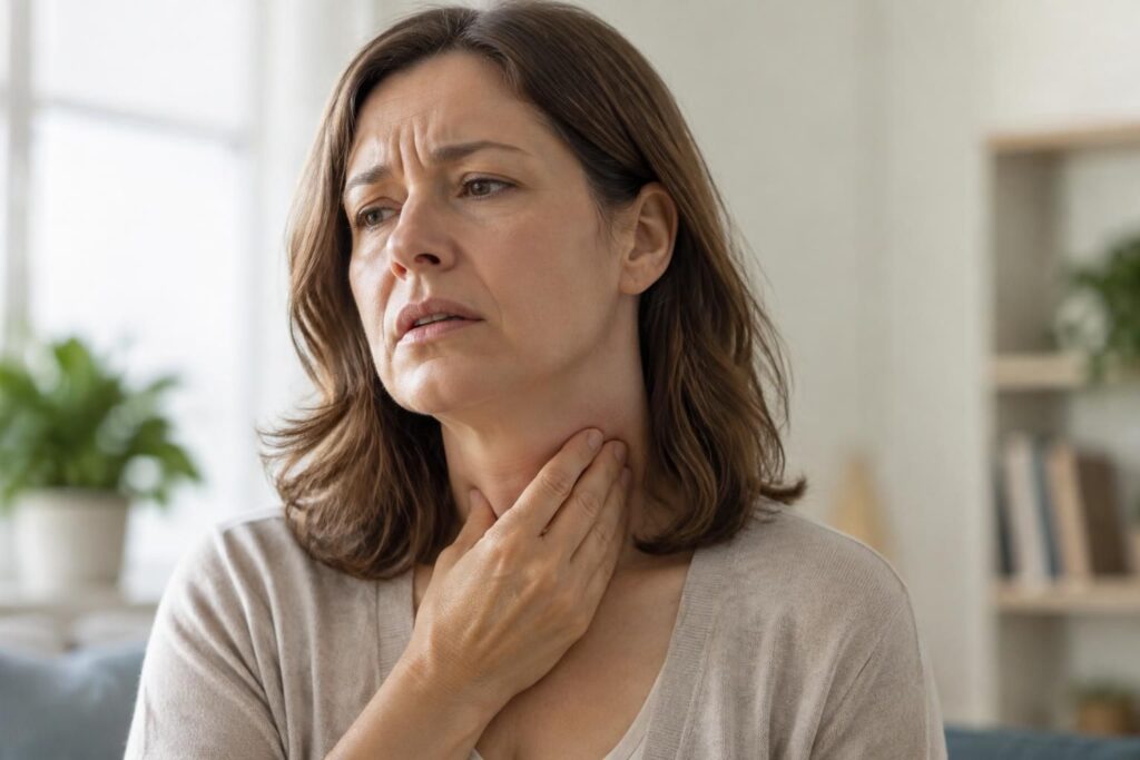 enrouement persistant, difficulté à avaler, mal de gorge ou ganglion dans le cou : découvrez les signes du cancer de la gorge à ne pas négliger.